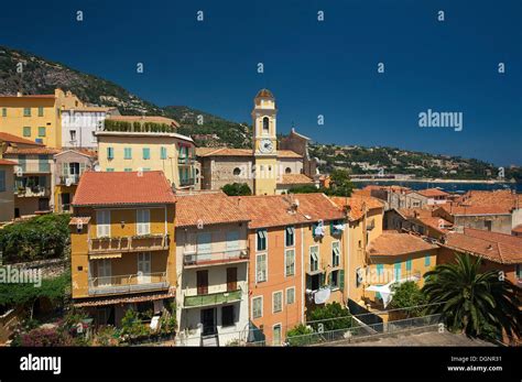 Old town of Villefranche-sur-Mer, Villefranche-sur-Mer, French Stock ...