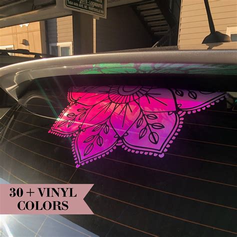 Mandala Car Decal Half Mandala Decal Car Decal Mandala Sticker Boho Sticker Window Decal Boho ...