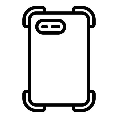 glass smartphone case icon outline vector phone mobile  vector