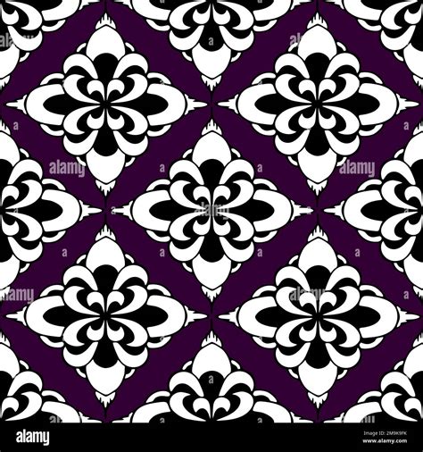 Seamless Symmetrical Pattern Of Abstract Black And White Geometric