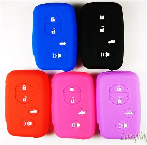 Button Silicone Car Key Cover Case Holder Skin Jacket For Toyota