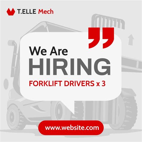 Forklift Driver Hiring Advertisement Template Postermywall