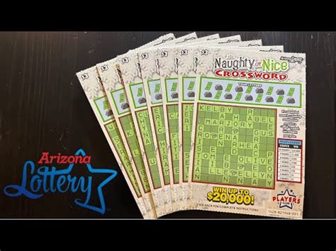 20K PRIZE CROSSWORD SCRATCH OFF TICKETS YouTube