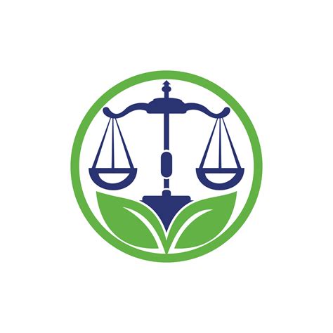 Nature Law Firm Logo Design Template Green Scales Logo Concept