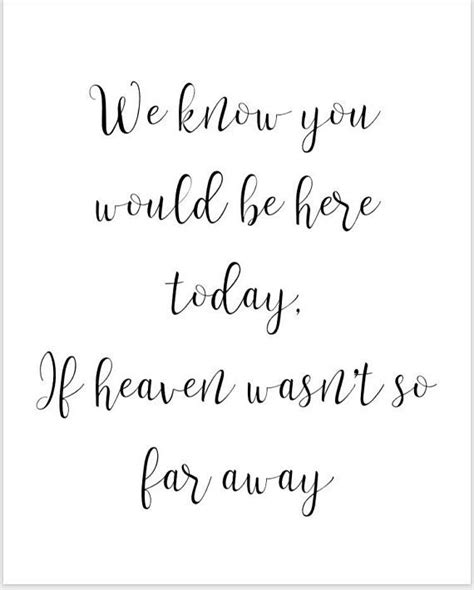 Printable X We Know You Would Be Here Today If Heaven Wasn T So Far