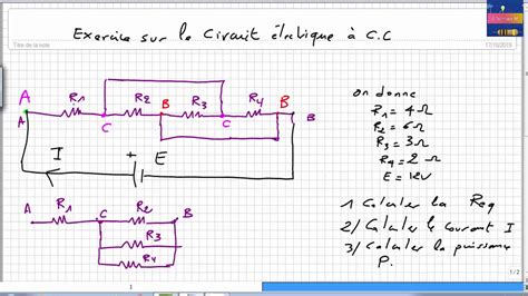 CC 13 Exercice 2 corrigé Circuit électrique à courant continu darija