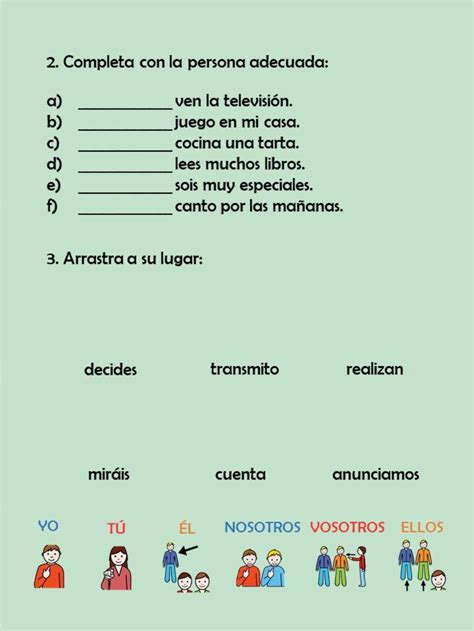 Personas Verbos Ii Worksheet Live Worksheets