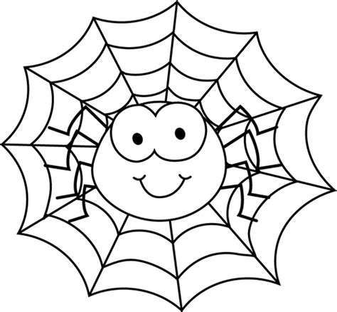 Spider Black And White Black And White Spider In A Web Clip Art