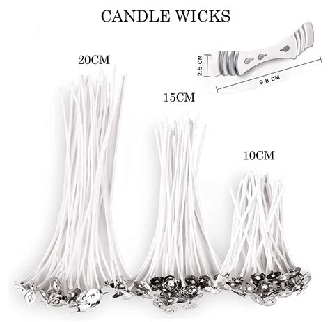 Pre Waxed Candle Wicks With Sustainers Long Tabbed For Candle Making Craft Ebay