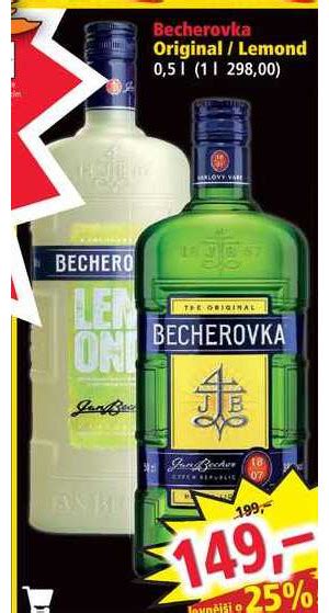 Archiv Becherovka Original Lemond L V Akci Platn Do