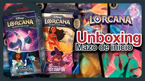 Unboxing LORCANA Mazo inicial Merlín y Tiana Aurora y Simba Los