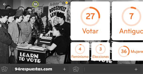 Imagen Mujeres Votando 94 Por Ciento Soluciones Del Juego 94