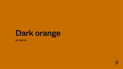 Dark Orange Color: Hex Code, Palettes & Meaning | Figma