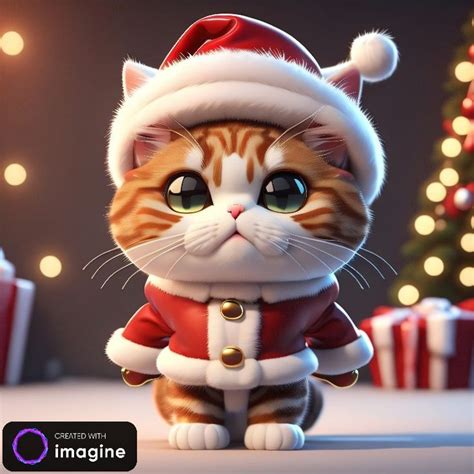 Santa Clause Cat Cats Santa Claus Santa