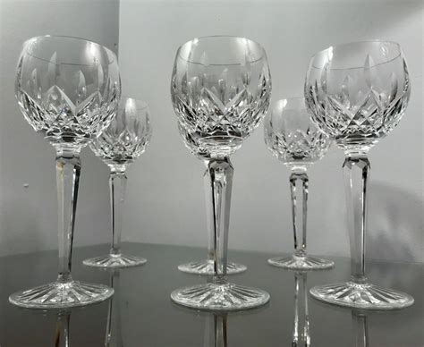 Vintage Waterford Crystal Lismore Balloon Wine Hock Glasses