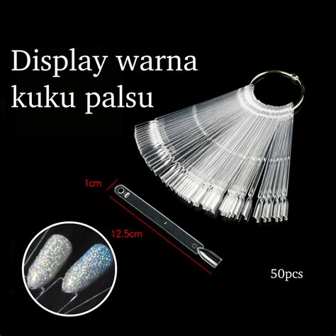 Jual Display Warna Kuku Palsu Pcs Ring Oval Nail Display Kutek Ring