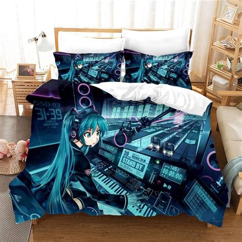 1 3d Hatsune Miku Quilt Cover Set Bedding Set Pillowcases 36