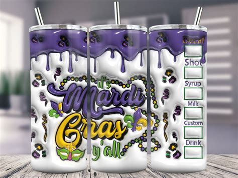 Mardi Gras D Inflated Tumbler Png Crawfish Design Mardi Gras Oz