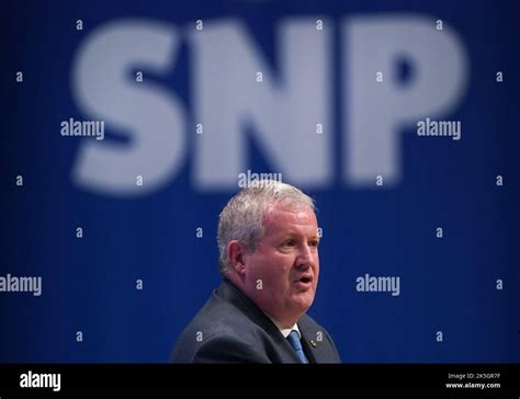 Ian Blackford, SNP Westminster Leader speaking at the SNP conference at ...