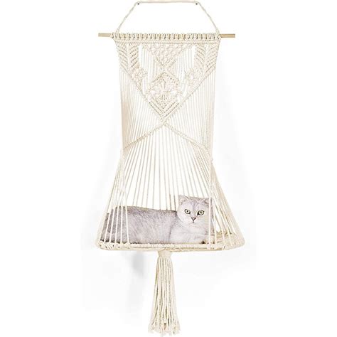 Macrame Cat Hammock Hanging Macrame Cat Bed Yeedza