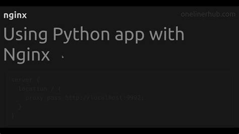 Using Python App With Nginx Youtube