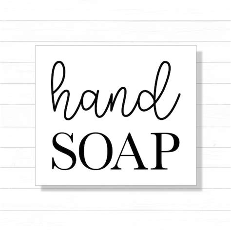 Hand Soap Label Vinyl Decal Dispenser Decal Hand Soap Etsy