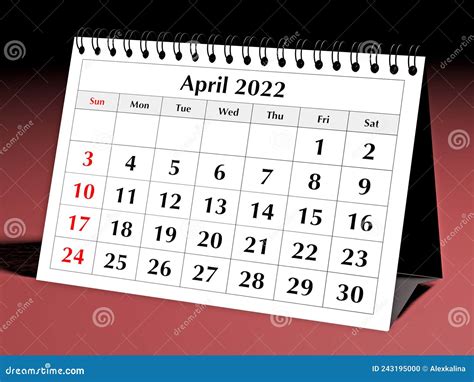 Una P Gina Del Calendario Anual Comercial Mensual Mes De Abril De