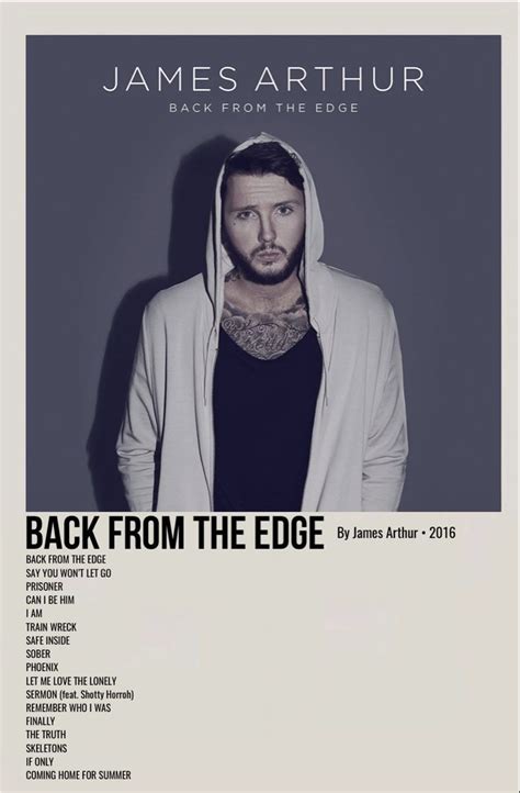 Back From The Edge James Arthur James Arthur Album Album Covers