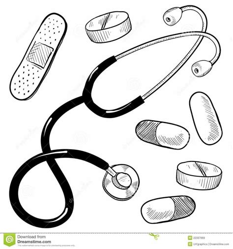 Printable Doctor Tools Coloring Pages