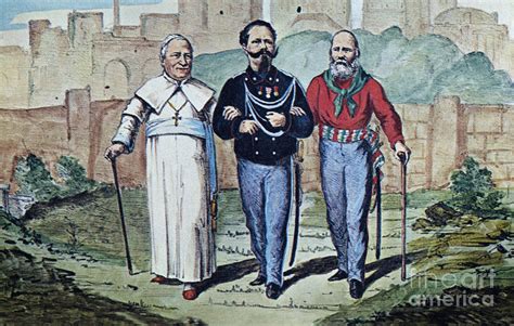 The Perfect Trinity Pope Pius Ix Victor Emmanuel Ii And Garibaldi