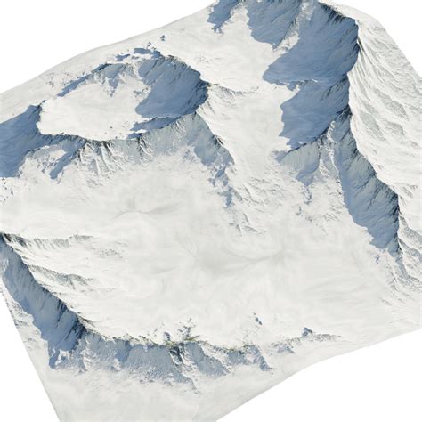 Mountains Snowy Terrains Models BlenderKit