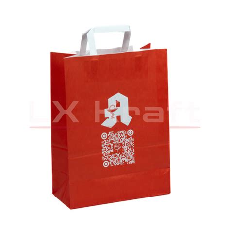 Kraft Paper Bags With Flat Handles Manufacturers | LX Kraft Packing