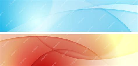 Premium Vector Abstract Wavy Banners Bright Background Web Headers