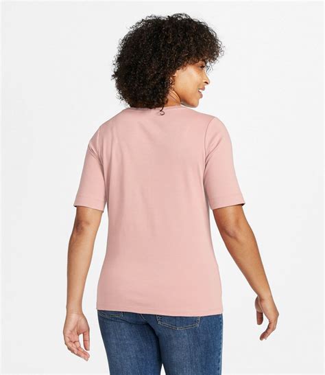 Womens L L Bean Jewelneck Tee Elbow Sleeve Tees And Knit Tops At L L Bean