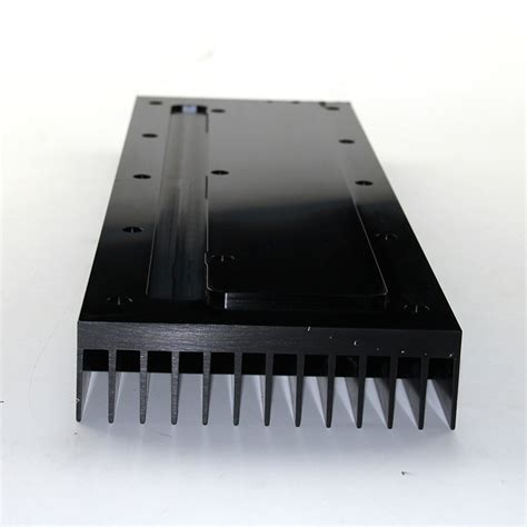 High Density Extruded Heatsink Customized Aluminum Extrusion Black