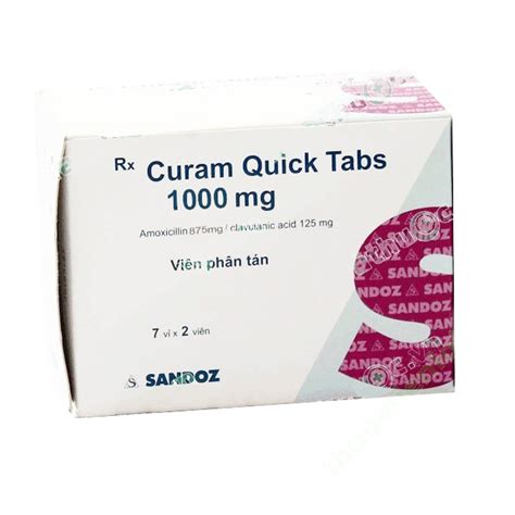 Thuốc curam quick tabs 1000mg là thuốc gì có tác dụng gì giá bao