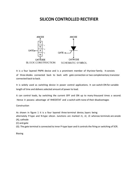 SILICON CONTROLLED RECTIFIER