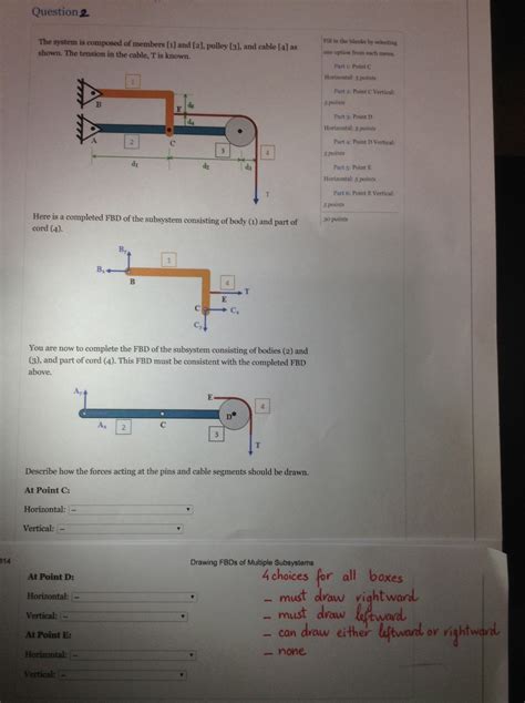 Solved The System Shown In The Figure Is Composed Of Members