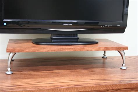 TV Riser/monitor Riser Stand Curved Legs in Mission Oak Wood by ...