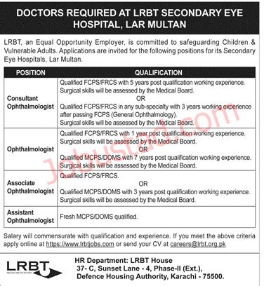 Lrbt Jobs Lrbt Secondary Eye Hospital Jobs