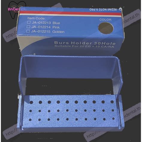 Holes Aluminium Dental Bur Burs Holder Block Dental Disinfection Box