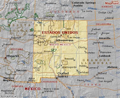 Practicar Senderismo B Ho Az Car Mapa De Nuevo M Xico Estados Unidos