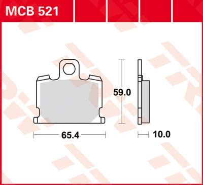 TRW Brake Pads MCB521 Allround Organic Brake Pads And Brake Shoes For