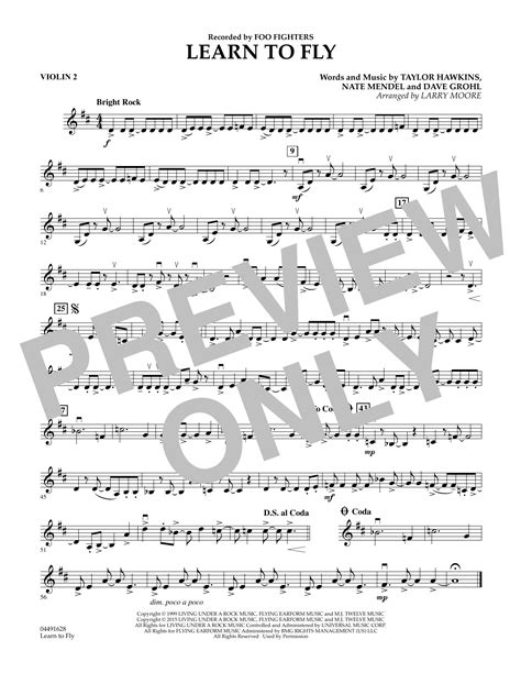 Learn To Fly Violin By Larry Moore Sheet Music For Orchestra At