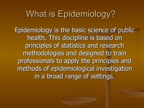 Lecture 1 An Introduction To Epidemiology