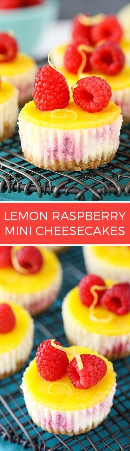 Mini Lemon Raspberry Cheesecakes Life Love And Sugar