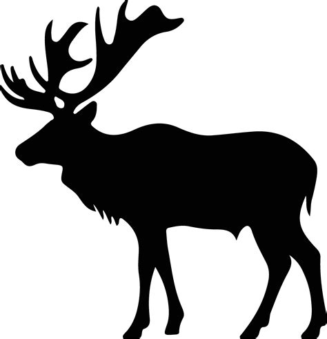 Caribou Black Silhouette 38100276 Vector Art At Vecteezy