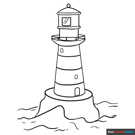 How To Draw A Lighthouse Really Easy Drawing Tutorial