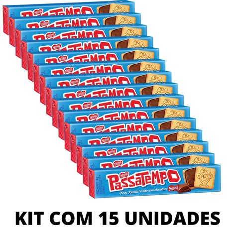 Kit Biscoito Passatempo Recheado Chocolate G X Shopee Brasil