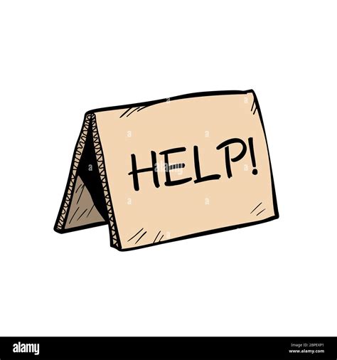 Help Lettering Sign For Donations Pop Art Retro Comic Book Cartoon